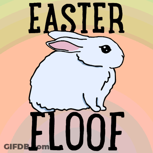 Happy Easter Funny Bunny Easter Floof GIF