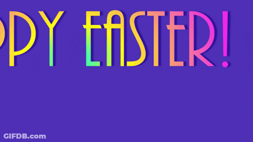 Happy Easter Funny Girl With Bunny Weapon GIF