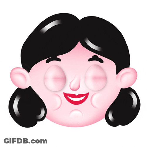 Happy Easter Funny Girl With Egg Eyes GIF