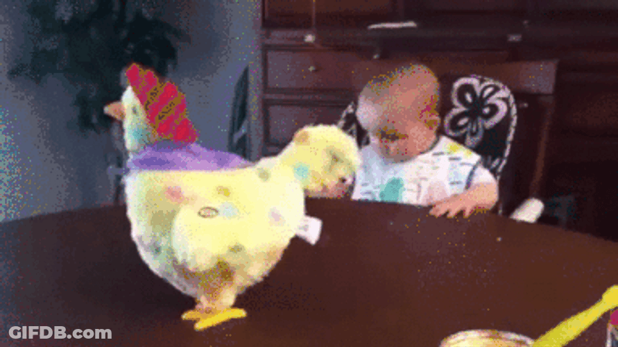 Happy Easter Funny Shocked Baby Reaction GIF