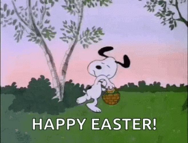 Happy Easter Hunt Snoopy GIF