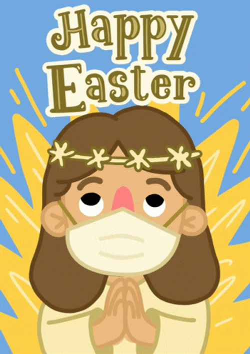 Happy Easter Jesus In Mask GIF