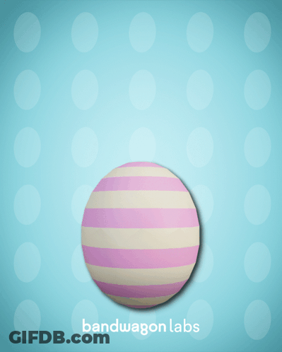 Happy Easter Poster With Stuffed Animal In Egg GIF