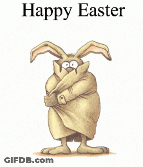 Happy Easter Scary Bunny GIF