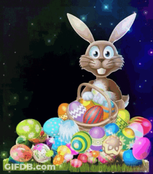 Happy Easter Sunday Galaxy Background GIF