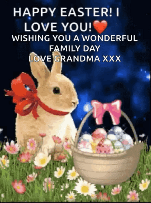 Happy Easter Sunday I Love You From Grandma GIF