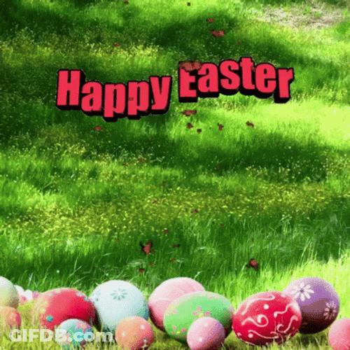 Happy Easter Sunday Two Rabbit GIF