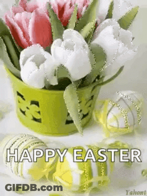 Happy Easter Sunday With 3 Easter Eggs GIF