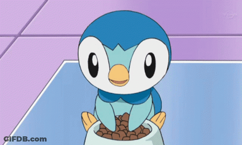 Happy Eating Piplup GIF