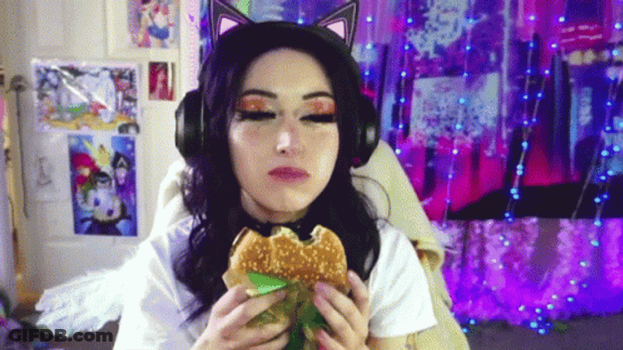 Happy Eating Whopper Sandwich GIF