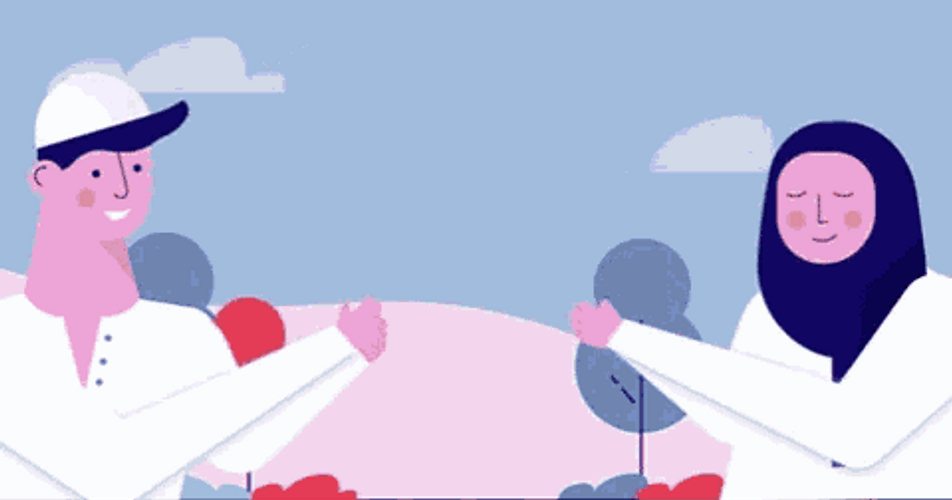 Happy Eid Mubarak Couple GIF
