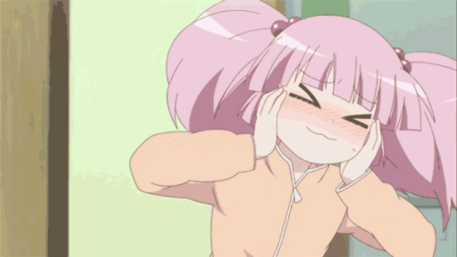 Happy Embarrassed Anime Girl GIF