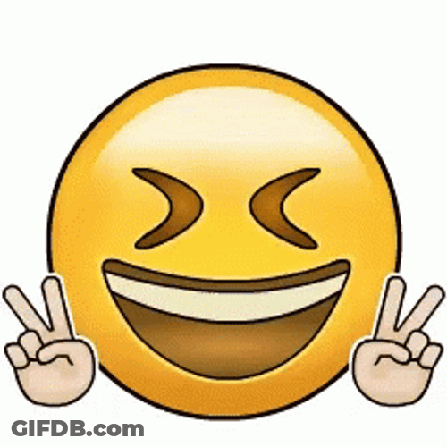 Happy Emoji Air Quotes GIF