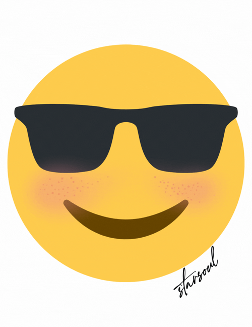 Happy Face Cool Shades Emoji GIF
