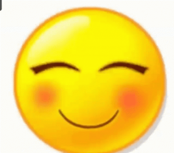 Happy Face Cute Blush Emoji GIF