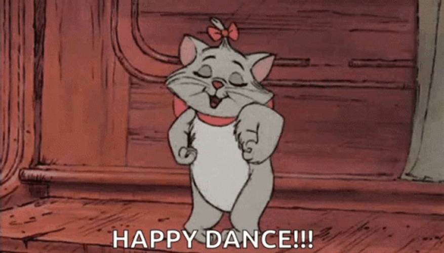 Happy Face Cute Cat Dance GIF