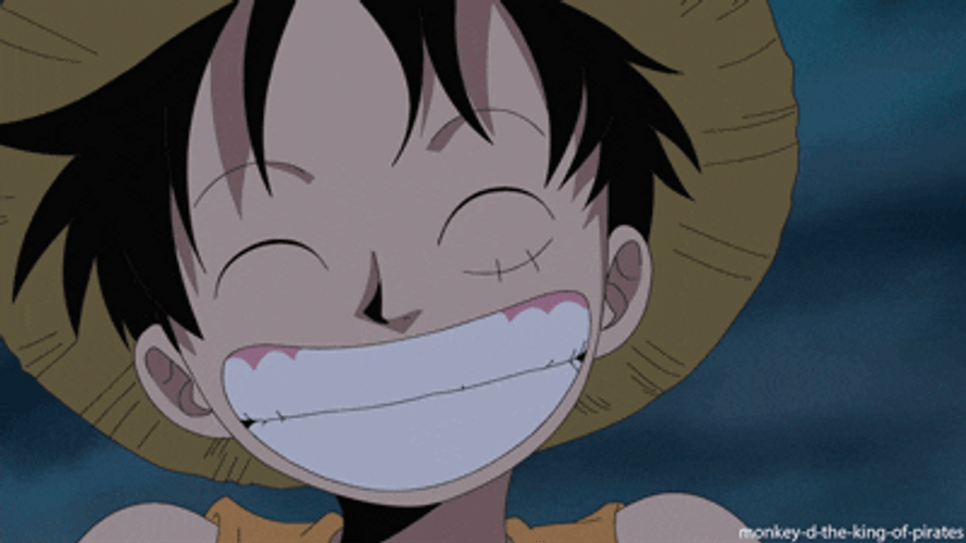 Happy Face One Piece Luffy GIF