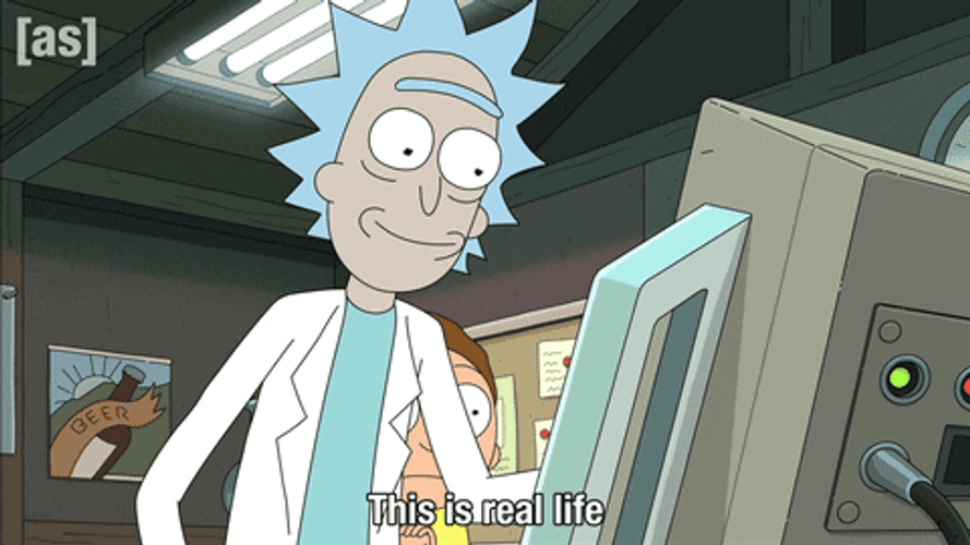 Happy Face Rick Sanchez GIF