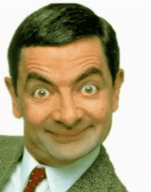 Happy Face Weird Mr. Bean GIF