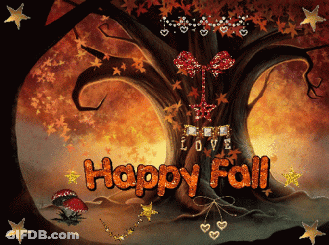 Happy Fall Saturday Bight Tree Leaves GIF