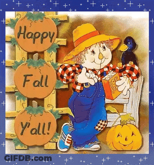 Happy Fall Saturday Standing Pose GIF