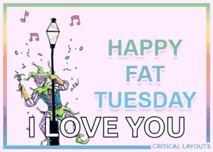 Happy Fat Tuesday Clown Hiding In Post GIF