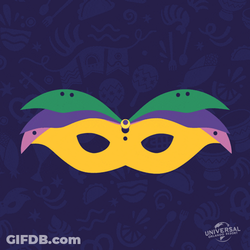 Happy Fat Tuesday Dance Mask GIF
