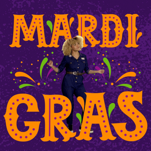 Happy Fat Tuesday Gras Girl Dancing GIF