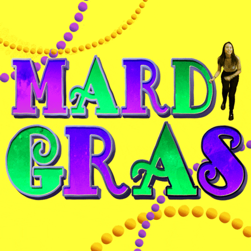 Happy Fat Tuesday Mardi Dancing Girl GIF