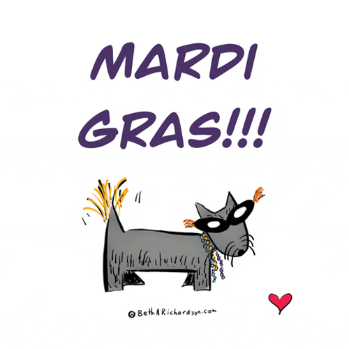 Happy Fat Tuesday Masked Dog GIF