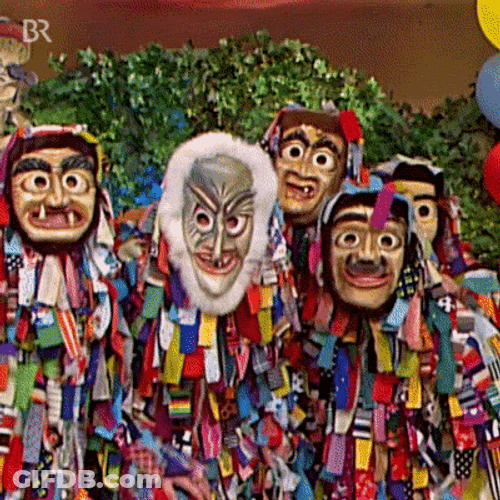 Happy Fat Tuesday Scary Masks GIF