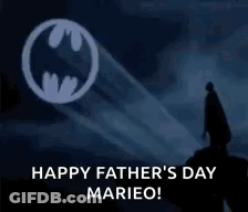 Happy Father's Day Batman Silhouette Flying GIF