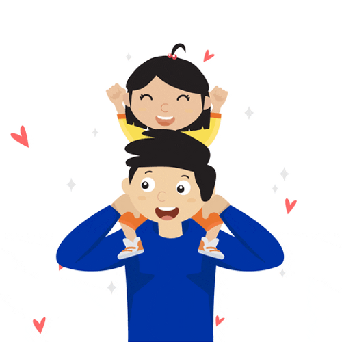 Happy Father's Day Carries Daughter GIF