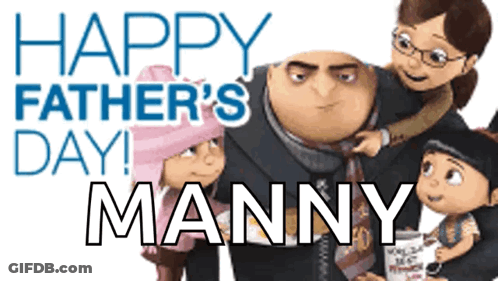 Happy Father's Day Despicable Me Family GIF