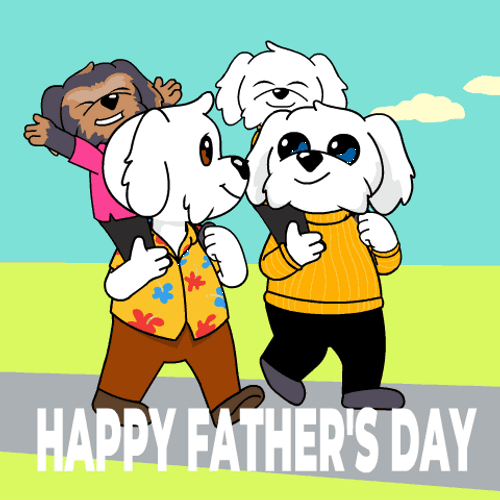 Happy Father's Day Doggos Family GIF