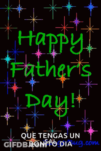 Happy Father's Day Greeting Card Black Background GIF