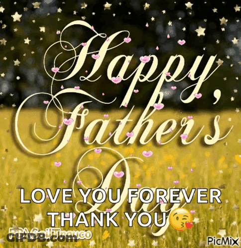 Happy Father's Day Greeting Card Saying Love You Forever Thank You GIF