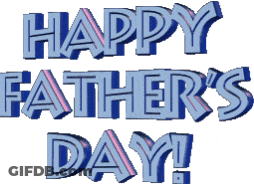 Happy Father's Day In Blue Letters GIF