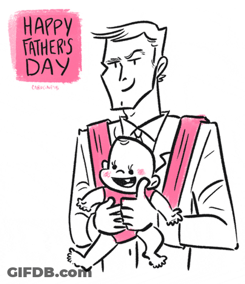 Happy Fathers Day Brother Baby Carrier Pink GIF