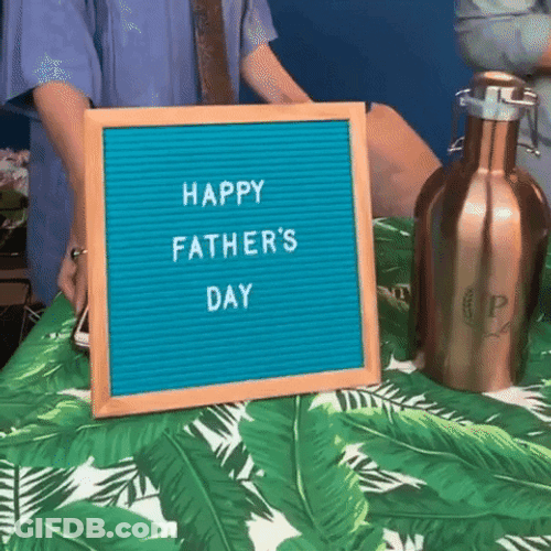 Happy Fathers Day Brother Bar Sign Blue GIF