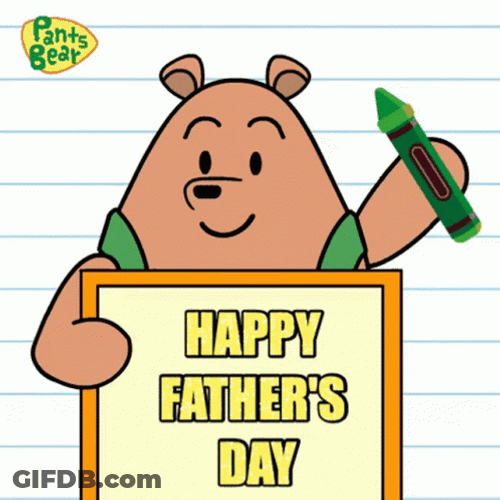 Happy Fathers Day Brother Coloring Pen Pants Bear GIF