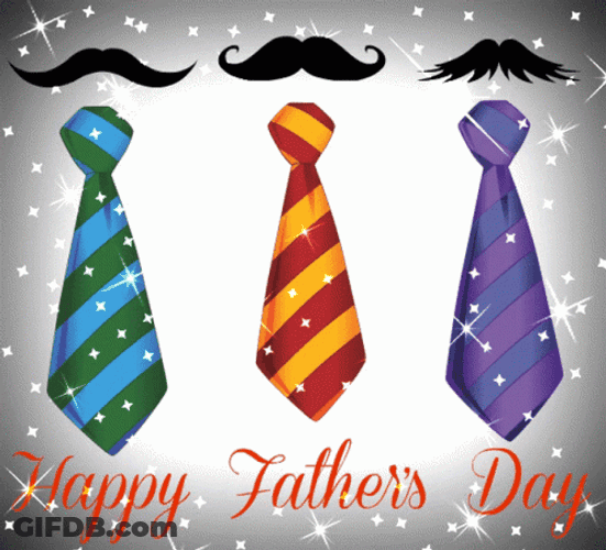 Happy Fathers Day Brother Neckties And Moustaches GIF