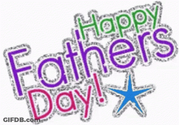 Happy Fathers Day Brother Star Green Purple Glitters GIF