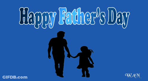 Happy Fathers Day Greeting Card Silhouette GIF