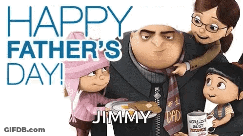 Happy Fathers Day Greeting Card With Despicable Me Characters GIF