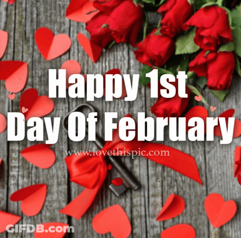 Happy February 1St Greeting Card GIF