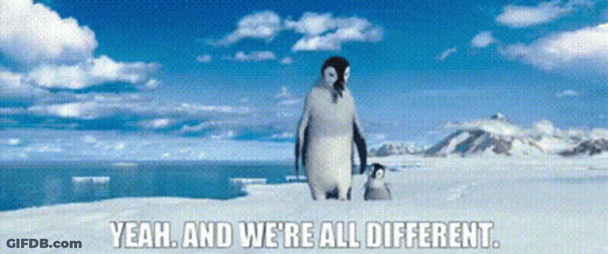 Happy Feet Yeah And Were All Different GIF