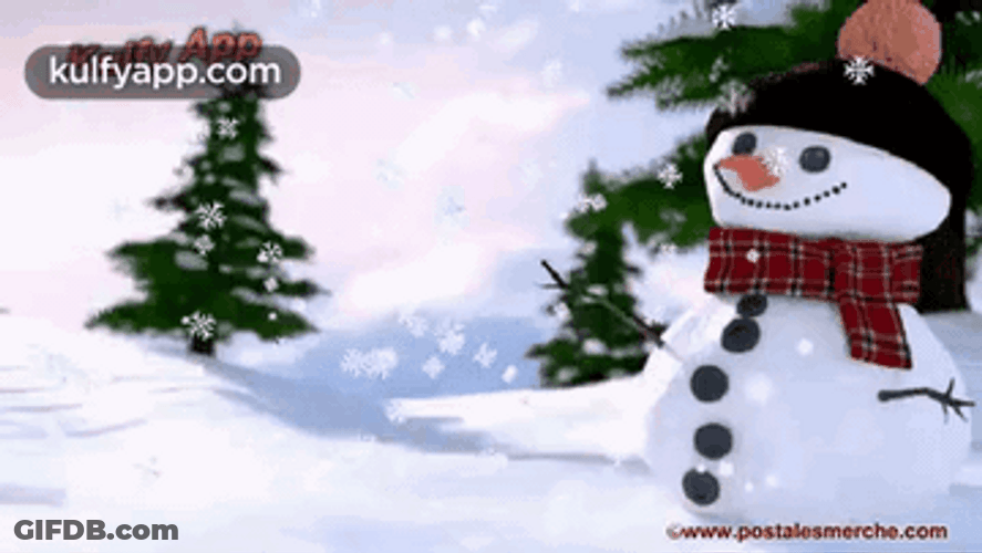 Happy Festivus Snow Man GIF