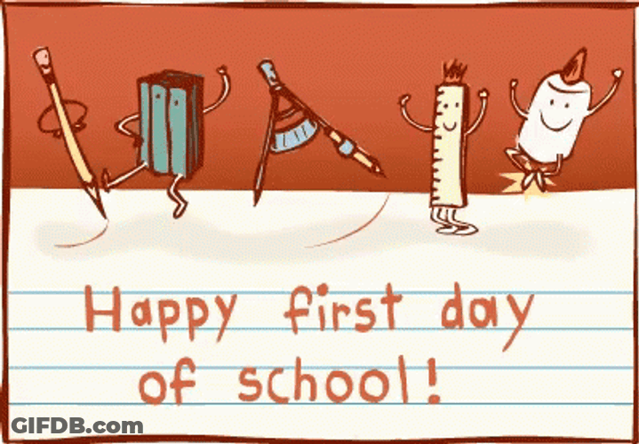 Happy First Day Back To School GIF