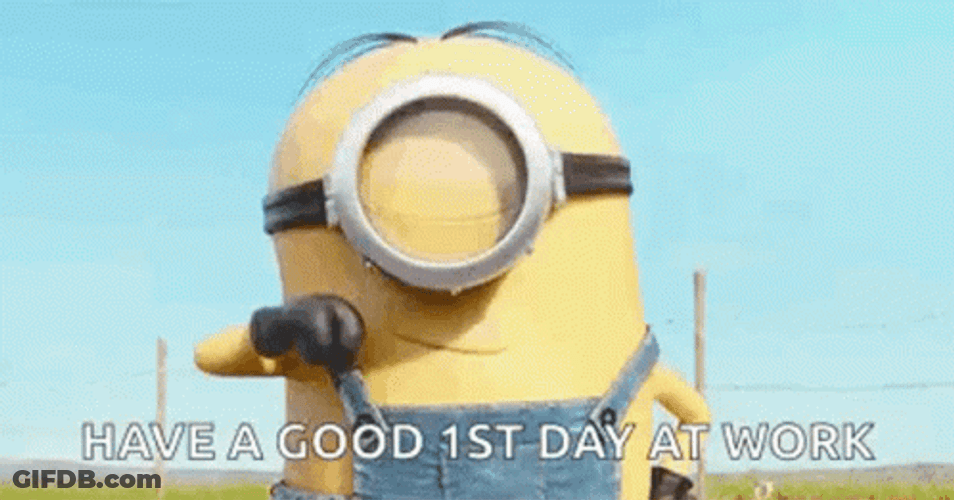 Happy First Day Despicable Me Minion GIF